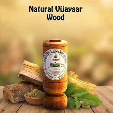Vijaysar Wood Glass - Natural Sugar Balance, The Ayurvedic Way
