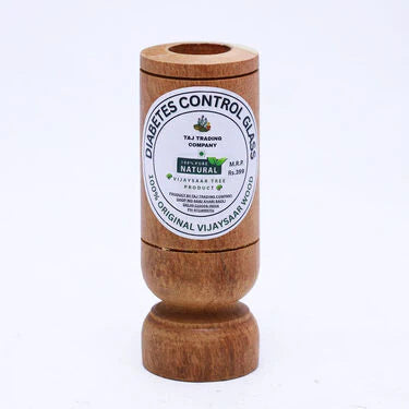 Vijaysar Wood Glass - Natural Sugar Balance, The Ayurvedic Way
